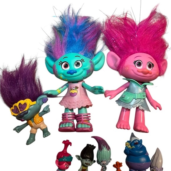Dreamworks TROLLS movie lot dolls toys figures - Picture 2 of 4